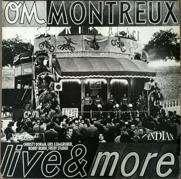 Image of Front Cover of LP - VG/VG+ - OM, Montreux Live & More (Indian Records; ST 1001, Switzerland 1975), Laminate Peeling At Sleeve Edges,  - 2826114E