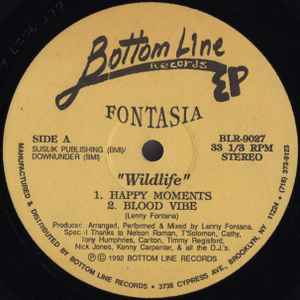 Image of Front Cover of 12" - /VG+ - FONTASIA, Wildlife (Bottom Line Records; BLR-9027, US 1992), highlighter on label - minor,  - 2846135S