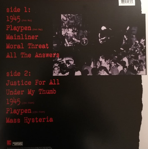 Image of Back Cover of LP - EX/EX - SOCIAL DISTORTION, Mainliner (Wreckage From The Past) (Craft Recordings ; CR00252, Europe 2019 Reissue, Inner), Opened Instore, Still In Stickered Shrinkwrap,  - 2826107E