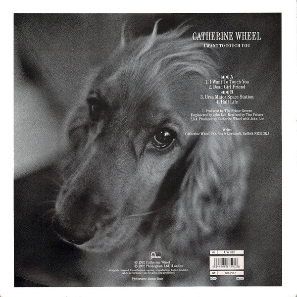Image of Back Cover of 12" - VG/VG - CATHERINE WHEEL, I Want To Touch You (Fontana; CW 312, UK 1992, Stickered Picture Sleeve), Strong VG,  - 2816109C