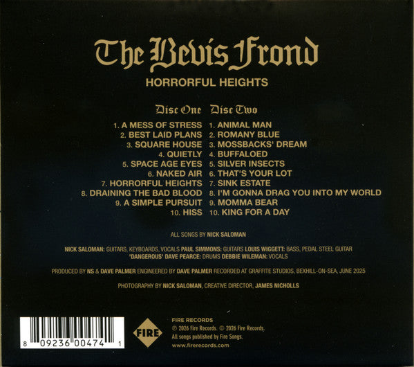 Image of Back Cover of 2xCD - NEW/NEW - THE BEVIS FROND, Horrorful Heights (Fire Records; FIRECD805, Worldwide 2026, Gatefold Card Sleeve), ,  - 2836055E