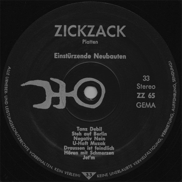 Image of Label Cover of LP - VG/VG - EINSTURZENDE NEUBAUTEN, Kollaps (ZickZack; ZZ 65, Germany 1982, Booket, Rip Off Vertrieb Credit On Rear Sleeve), Strong VG, Edge And Ring Wear,  - 2826085E