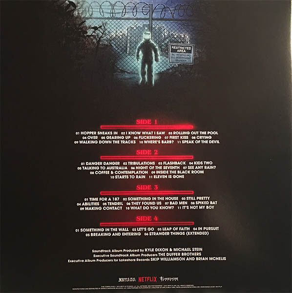 Image of Back Cover of 2xLP - EX/EX - KYLE DIXON AND MICHAEL STEIN, Stranger Things - Volume Two (Invada; INV177LP, UK 2016, Gatefold, Insert, 1 Clear Black Blob / 1 Clear Red Blob Vinyl), ,  - 2826081E