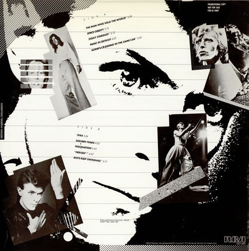 Image of Back Cover of LP - VG/VG - DAVID BOWIE, 1980 All Clear (RCA; DJL1-3545, US 1979, Promo), ,  - 2846175S