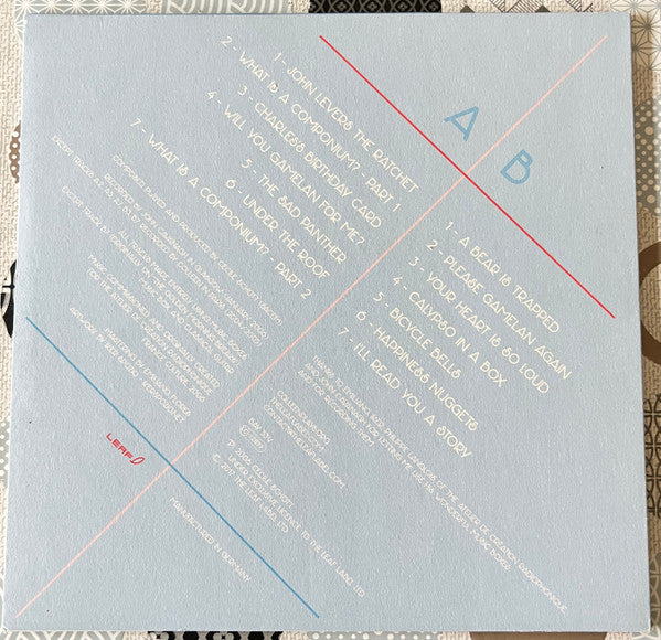 Image of Back Cover of Mini-LP - EX/EX - COLLEEN, Colleen Et Les Bo tes   Musique (Leaf ; BAY 53V, UK 2017, Company Inner, Silver Vinyl), Still In Stickered Shrinkwrap,  - 2826076E