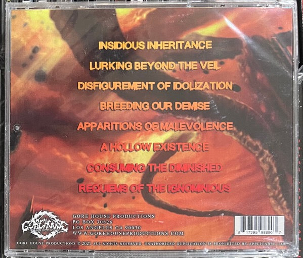 Image of Back Cover of CD - VG+/VG+ - CESSPOOL OF CORRUPTION, Requiems Of The Ignominious (Gore House Productions; GHP-077, US 2021, Jewel Case), ,  - 2736046E