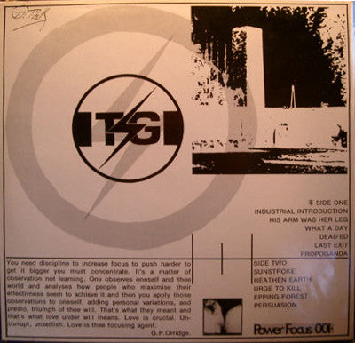 Image of Back Cover of LP - VG+/EX - THROBBING GRISTLE, Assume Power Focus (Power Focus; Power Focus 001, UK 1982, Plain Grey Labels, Limited Edition of 500), Not Numbered,  - 2826067E
