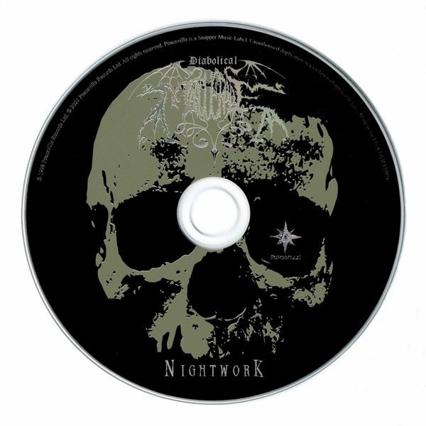 Image of Label Cover of CD - VG+/VG+ - DIABOLICAL MASQUERADE, Nightwork (Peaceville; CDVILED916, Europe 2021 Reissue, Jewel Case), ,  - 2836047E