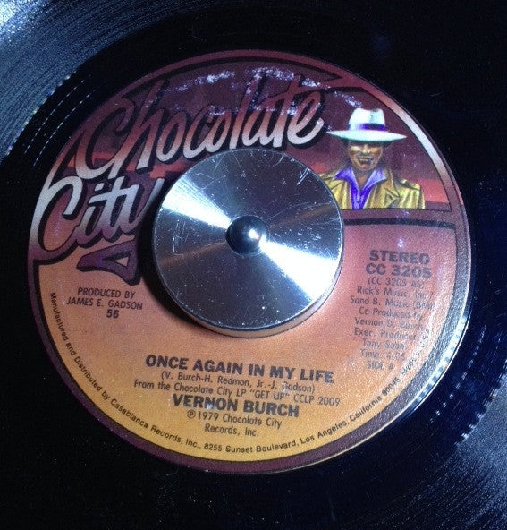 Image of Front Cover of 7" - /VG+ - VERNON BURCH, Once Again In My Life / For You (Chocolate City; CC 3205, US 1979), ,  - 2816164C