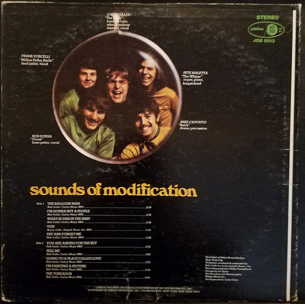 Image of Back Cover of 5024255E: LP - SOUNDS OF MODIFICATION, Sounds of Modification (Jubilee; JGS8013, US )   VG/VG+