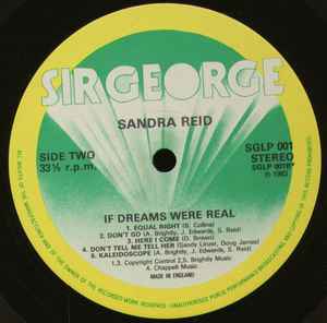 Image of Back Cover of LP - /G+ - SANDRA REID, If Dreams Were Real (Sir George; SGLP 001, UK 1983, No Sleeve), Sleeve and Insert missing. Record is a strong G+,  - 2846171S