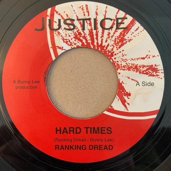 Image of Front Cover of 7" - /EX - RANKING DREAD, Hard Times (Justice; , UK 2016), ,  - 2826154E