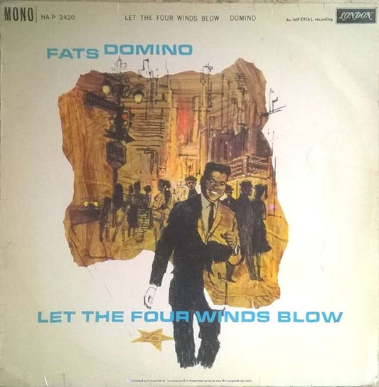 Image of Front Cover of LP - VG/VG+ - FATS DOMINO, Let The Four Winds Blow (London Records; HA-P 2420, UK 1961, Laminated Front Sleeve), Sleeve age discoloured, edges of opening have been taped.,  - 2816155C