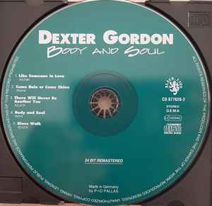 Image of Label Cover of CD - VG+/VG+ - DEXTER GORDON, Body And Soul (Black Lion Records; CD 877628-2, Germany 2001, Slipcase), Slight wear on slipcase corners.,  - 2836065E