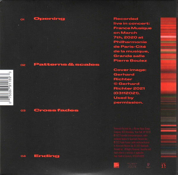 Image of Back Cover of CD - VG+/VG+ - STEVE REICH, ENSEMBLE INTERCONTEMPORAIN, GEORGE JACKSON, Reich/Richter (Nonesuch ; 075597911893, Europe 2022, Card Sleeve, Booklet), ,  - 2836008E