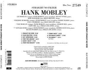 Image of Back Cover of CD - VG+/VG+ - HANK MOBLEY, Straight No Filter (Blue Note; 7243 5 27549 2 2, US 2001, Jewel Case), ,  - 2836066E