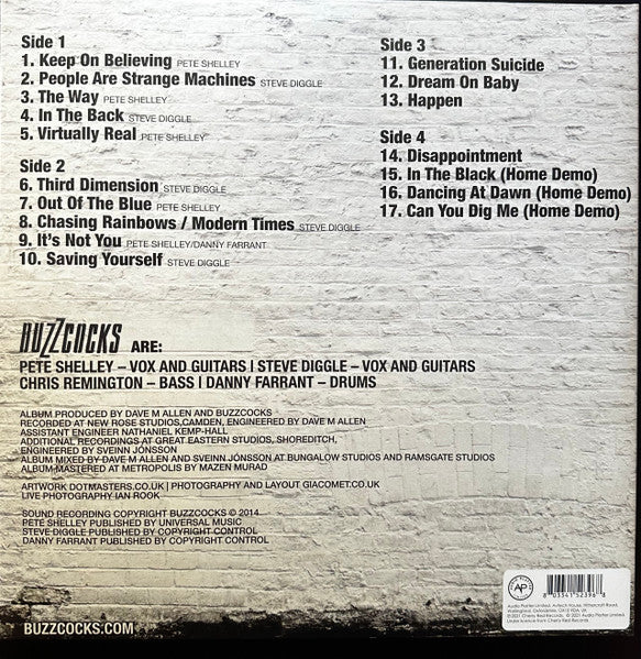 Image of Back Cover of 2xLP - EX/EX - BUZZCOCKS, The Way (Audio Platter; PLATE013LP, UK 2022, Gatefold, Clear Vinyl), ,  - 2726319E