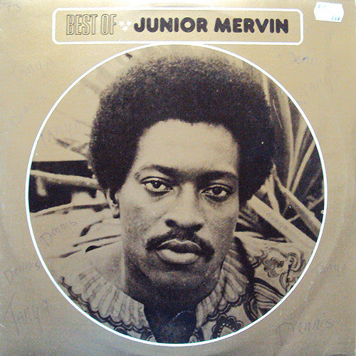 Image of Front Cover of LP - G/G+ - JUNIOR MERVIN, Best Of (Sunset Records; none, Jamaica 1985), Vinyl has surface marks, plays G+/VG.,  - 2846212S