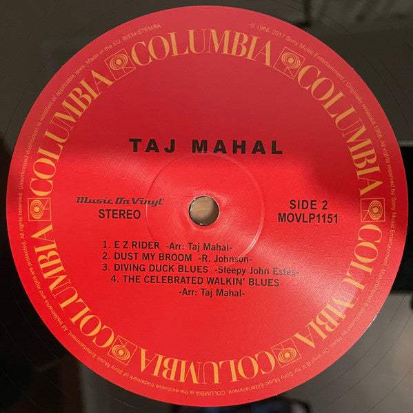 Image of Label Cover of LP - VG+/EX - TAJ MAHAL, Taj Mahal (Music On Vinyl; MOVLP1151, Europe 2017 Reissue, 180 Gram Vinyl), ,  - 2726320E