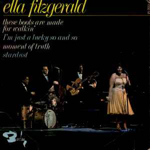 Image of Front Cover of 7" EP - /VG - ELLA FITZGERALD, These Boots Are Made For Walkin' / I'm Just A Lucky So And So / Moment Of Truth / Stardust (Barclay; 071092, France 1966, Large centre hole.), Marks on disc. Plays well. Writing on sleeve & label.,  - 2826124E