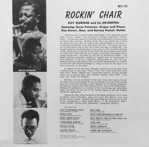 Image of Back Cover of LP - VG/EX - ROY ELDRIDGE AND HIS ORCHESTRA, Rockin' Chair (Clef Records; MG C-704, Germany 2006, Stickered sleeve., 180 Gram), Light wear around edges of sleeve.,  - 2826129E
