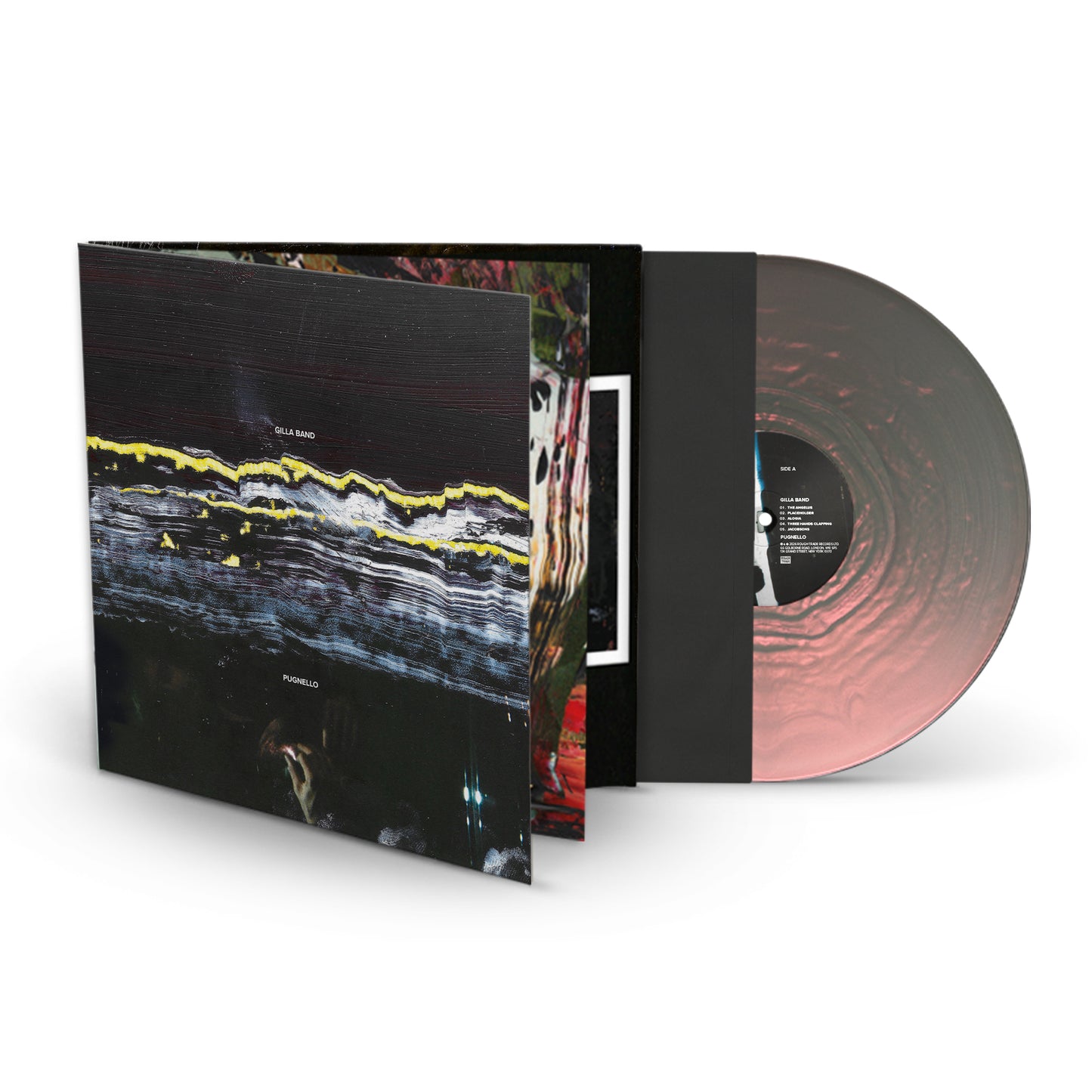 Image of Back Cover of LP - NEW/NEW - GILLA BAND, Pugnello (Rough Trade; RT0616LPXE, Europe 2026, Gatefold, 24 Page Booklet, Indie Exclusive, Pearl Vinyl), , Gilla Band are happy to announce their brand new album ‘Pugnello’ released on the 25th September 2026 on Rough Trade Records. The album was recorded from 2022 - 2026 across three studios, Hellfire, Yellow Door Music Studio, & Sonic Studios in Dublin, the album was produced by Gilla Band & it was recorded and mixed by Daniel Fox. - 9407190C