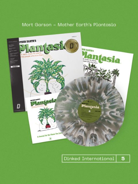 Image of Front Cover of LP - NEW/NEW - MORT GARSON, Mother Earth's Plantasia (50th Anniversary Edition) - Dinked International Edition (Sacred Bones Records; SBR3030lp-C19, Worldwide 2026 Reissue, Inner, Dinked Int.05, Spruce Coloured Vinyl, 4.5" x 7" Plant Journal, 11” x 11” Liner Notes, Download Code, Limited Pressing of 700), , 50 years after its original release, Mother Earth's Plantasia marks a major anniversary moment. Half a century on, it continues to resonate - an enduring reminder of Mort Garson's