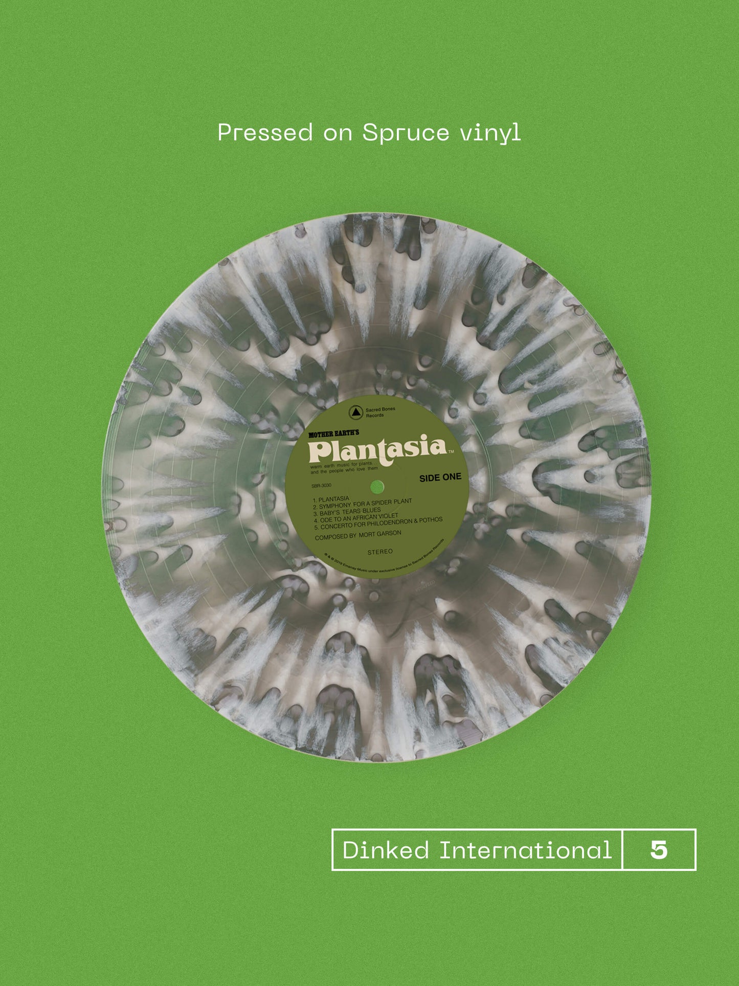 Image of Back Cover of LP - NEW/NEW - MORT GARSON, Mother Earth's Plantasia (50th Anniversary Edition) - Dinked International Edition (Sacred Bones Records; SBR3030lp-C19, Worldwide 2026 Reissue, Inner, Dinked Int.05, Spruce Coloured Vinyl, 4.5" x 7" Plant Journal, 11” x 11” Liner Notes, Download Code, Limited Pressing of 700), , 50 years after its original release, Mother Earth's Plantasia marks a major anniversary moment. Half a century on, it continues to resonate - an enduring reminder of Mort Garson's 