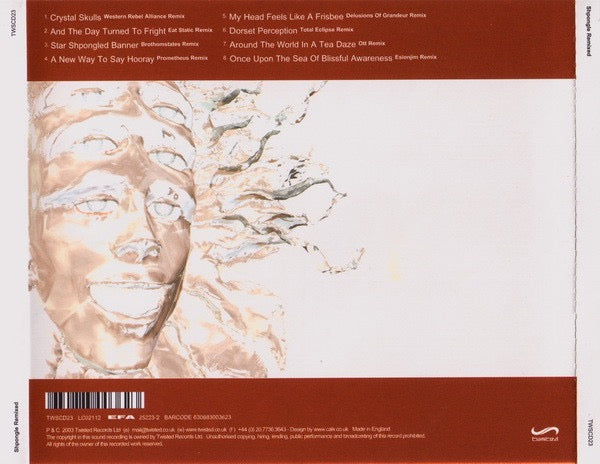 Image of Back Cover of CD - VG+/VG - SHPONGLE, Remixed (Twisted Records; TWSCD23, UK 2003, Jewel Case), ,  - 2816121C