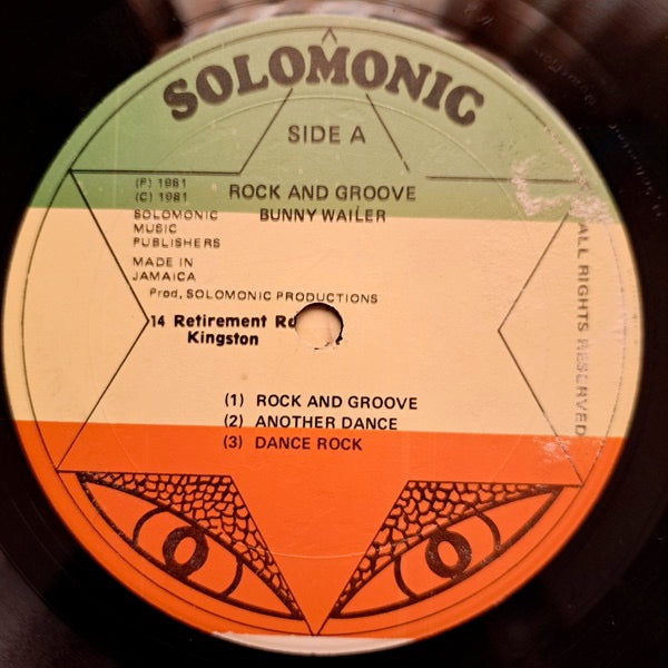 Image of Label Cover of LP - G+/G+ - BUNNY WAILER, Rock 'N' Groove (Solomonic; , Jamaica 1981), Light lines only, plays above grade. NO Export Stamp on sleeve. Matrix matches.,  - 2816226C