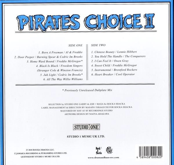 Image of Back Cover of LP - VG+/VG - VARIOUS ARTISTS, Pirates Choice 2 (Rock A Shacka; RSCSLP-003, Japan 2020, Insert), ,  - 2816229C