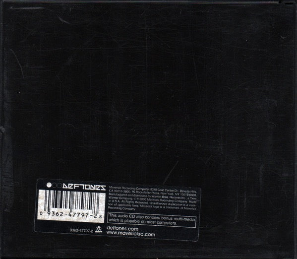 Image of Back Cover of CD - VG+/VG+ - DEFTONES, White Pony (Maverick; 9 47797-2, UK & Europe 2000, Jewel Case, Booklet & Insert, Limited Edition  Number 03440), Promo Stamp on Reverse,  - 2816236C