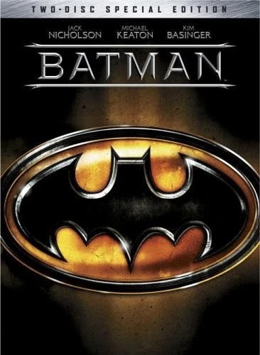 Image of Front Cover of 2xDVD - VG+/VG+ - MICHAEL KEATON, JACK NICHOLSON, Batman (Two-Disc Special Edition) [1989] (Warner Bros; Z104320, US 2005 Reissue, DVD Case, Inserts), ,  - 2816242C