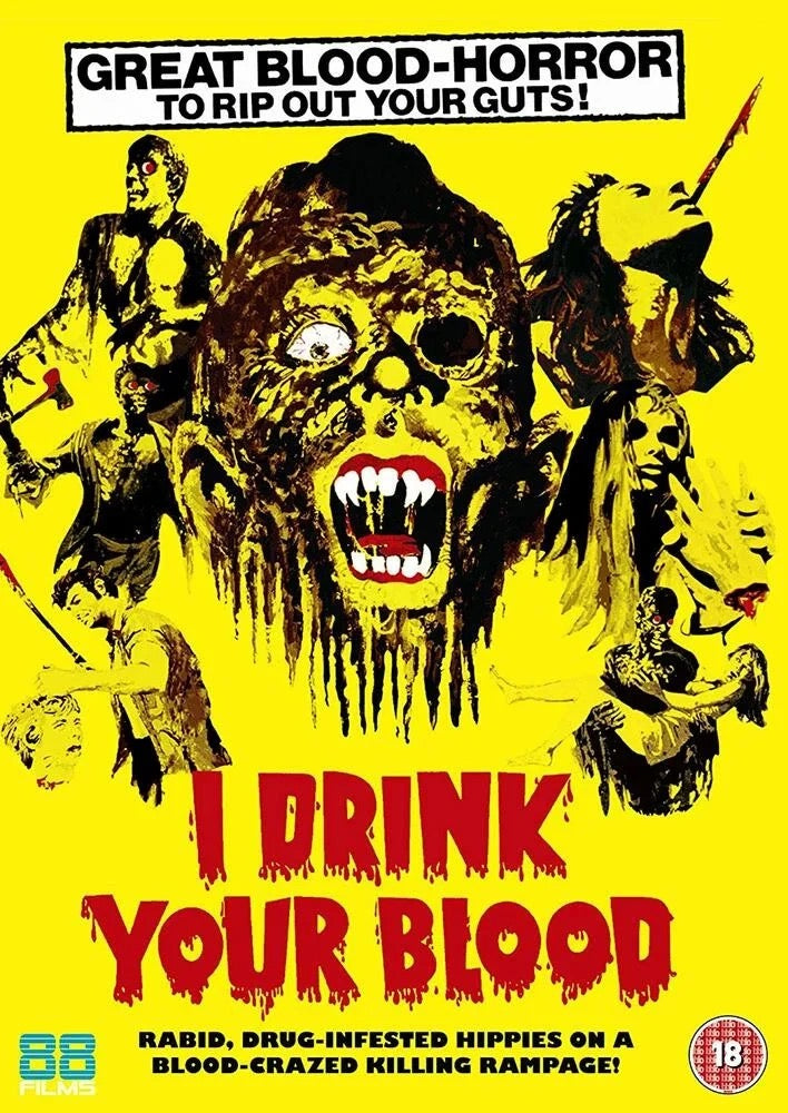 Image of Front Cover of DVD - VG+/ - DAVID DURSTON, I Drink Your Blood (, US 2017 Reissue, DVD Case), ,  - 2816244C
