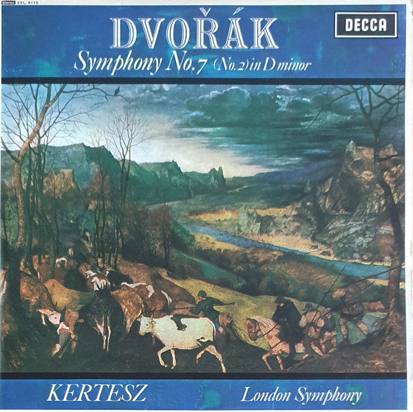 Image of Front Cover of LP - VG/VG - ISTVAN KERTESZ, LONDON SYMPHONY ORCHESTRA, Dvo  k: Symphony No.7 (No.2) In D Minor (Decca Black Unboxed Wideband - Made In England at 11 O'Clock - Grooved ED2; SXL 6115, UK 1968, Laminated Front Sleeve), ,  - 2826295E