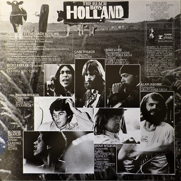 Image of Back Cover of LP - VG/VG - THE BEACH BOYS, Holland (Reprise Records; K 54008, UK 1974 Reissue, No Insert, With 7'' in Picture Sleeve), ,  - 2826302E