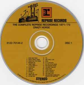 Image of Label Cover of 2xCD - VG+/VG+ - CRAZY HORSE, The Complete Reprise Recordings 1971-'73 (Warner Bros. Records; 8122-70144-2, UK & Europe 2006), ,  - 2836073E