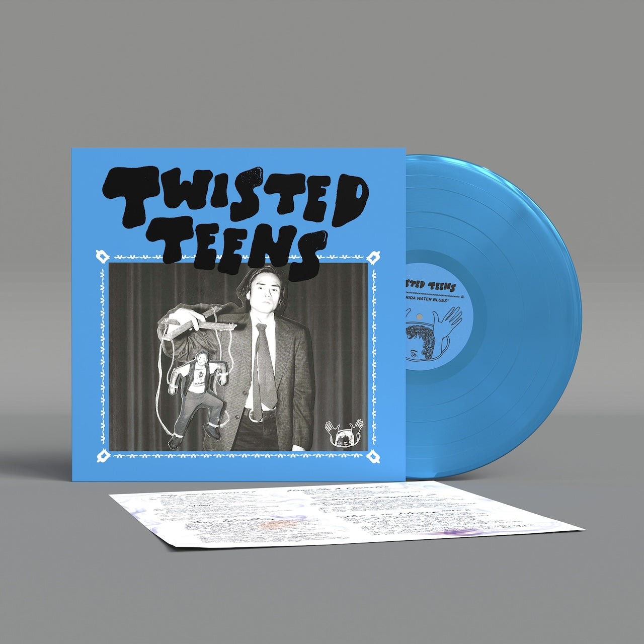 Image of Back Cover of LP - NEW/NEW - TWISTED TEENS, Florida Water Blues (Sub Pop; SP1751X, Europe 2026, Loser Edition Sky Blue Vinyl), , Twisted Teens is a rockin’ roll band from New Orleans.The Kinks living in a school bus with no wheels on it. The Rolling Stones of Jungian anarchism.The Buzzcocks of the poisoned bogs of south Louisiana.Punk inflected country music, or country inflected punk music idk.Memetic warfare via earworms (it’s extremely catchy). Outperforms all other bands in every metric