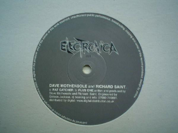 Image of Front Cover of 12" - /G+ - DAVE MOTHERSOLE AND RICHARD SAINT, Rat Catcher / Plus One (Electronica; Electronica 001, UK 2003), Light Marks only and faint hairlines, close to VG.,  - 3216066C