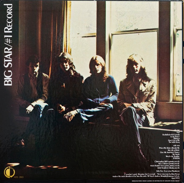 Image of Back Cover of LP - VG/VG+ - BIG STAR, #1 Record (Ardent Records; ADS 2803, US 2009 Reissue, Thick Tip-On Sleeve Without Barcode, RE-4 Runout), Nick to sleeve spine. ,  - 2816337C