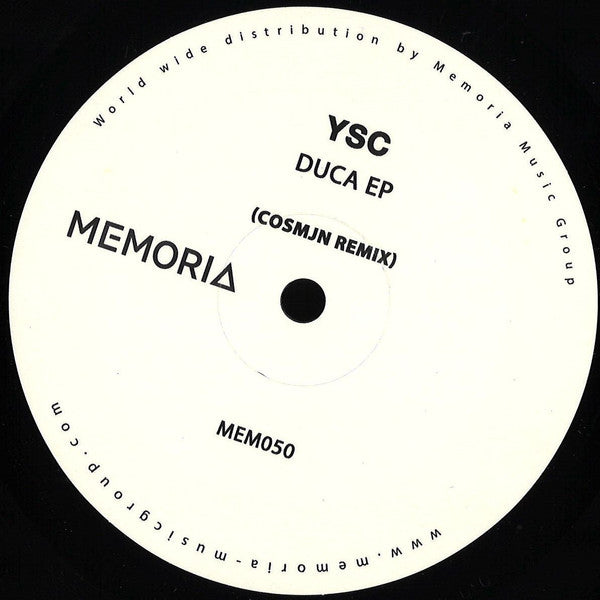 Image of Front Cover of 12" - /VG+ - YSC, Duca EP (Memoria Recordings; MEM050, Netherlands 2019), ,  - 2846246S