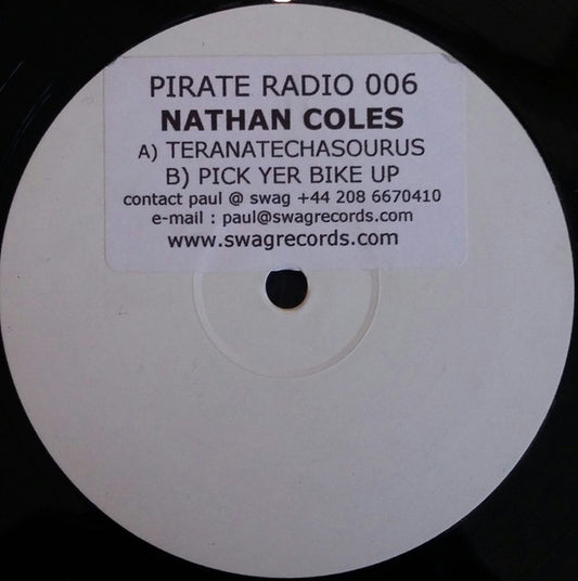 Image of Front Cover of 12" - /VG - NATHAN COLES, Teranatekasaurus (Pirate Radio; PIRATE RADIO 006, UK 2002), Strong VG,  - 2846250S