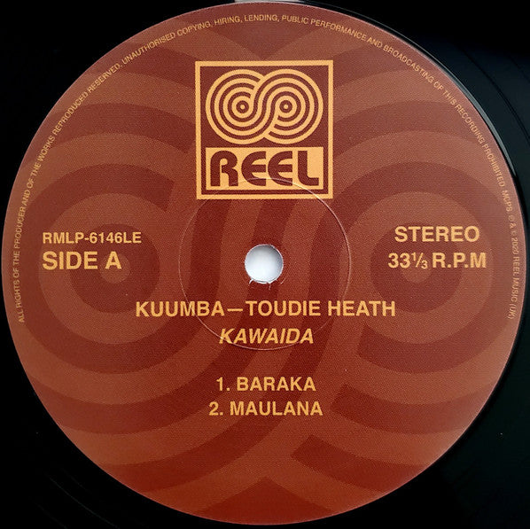 Image of Label Cover of LP - VG+/VG+ - KUUMBA-TOUDIE HEATH, Kawaida (Reel; RMLP-6146LE, UK 2020, Picture Sleeve), ,  - 2826316E
