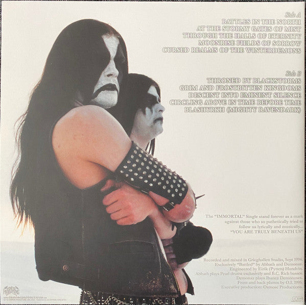Image of Back Cover of LP - VG+/VG+ - IMMORTAL, Battles In The North (Osmose Productions; OPLP027, France 2023 Reissue, UV spot varnished Gatefold, Poster, 150 Gram Vinyl), ,  - 2846271S