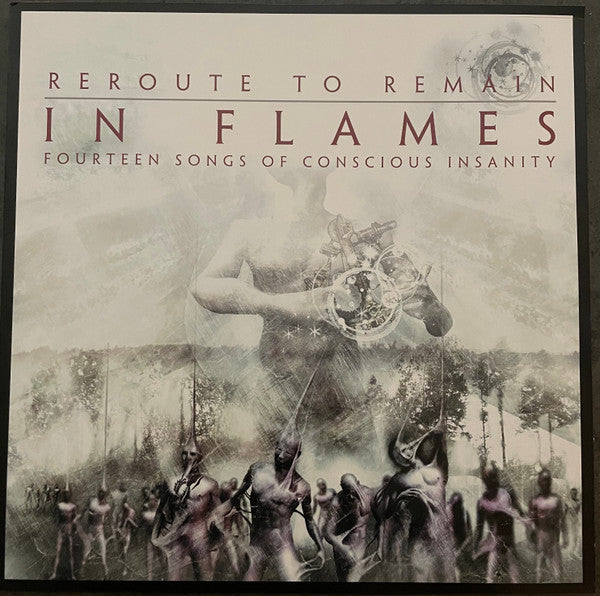 Image of Front Cover of 2xLP - VG/VG+ - IN FLAMES, Reroute To Remain (Nuclear Blast Records; NBR 54477, Europe 2023 Reissue, Insert, 180 Gram Red Transparent Vinyl, Side D is etched), Top edge seam split,  - 2846273S