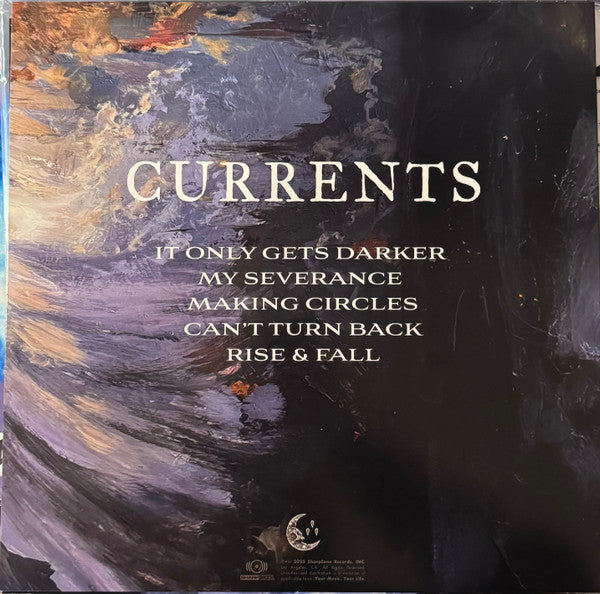 Image of Back Cover of LP - VG+/VG+ - CURRENTS, All That Follows (SharpTone; 7524, USA & Europe 2025, Insert, Orange w/ Black Vinyl, Ltd to 13500), ,  - 2846275S