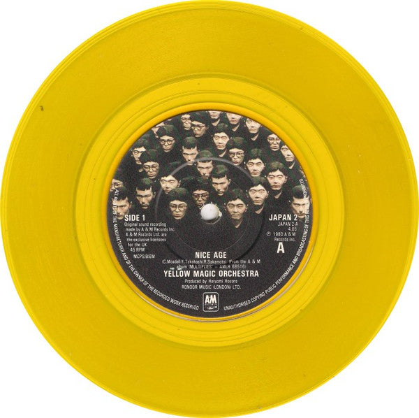 Image of Label Cover of 7" - VG/EX - YELLOW MAGIC ORCHESTRA, Nice Age / Rydeen (A&M Records ; JAPAN 2, UK 1980, Picture Sleeve, Yellow Vinyl), ,  - 2826358E
