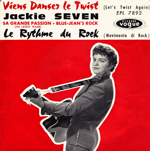 Image of Front Cover of 7" EP - VG+/VG+ - JACKIE SEVEN, Viens Danser Le Twist (Disques Vogue ; EPL 7892, France 1961, Laminated Flipback Sleeve, Mono), Strong VG+, Centre Intact,  - 2826355E
