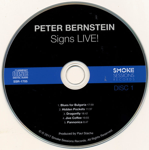 Image of Label Cover of 2xCD - VG+/VG+ - PETER BERNSTEIN, Signs LIVE! (Smoke Sessions Records; SSR 1705, US 2017), ,  - 2856061S