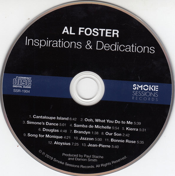 Image of Label Cover of CD - VG+/VG+ - AL FOSTER, Inspirations & Dedications (Smoke Sessions Records; SSR 1904, US 2019), ,  - 2856062S